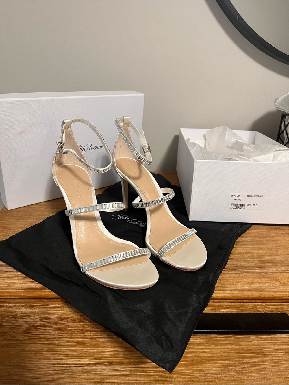 Saks Fifth Avenue Cetim Bonin Atenas 95MM Sandals